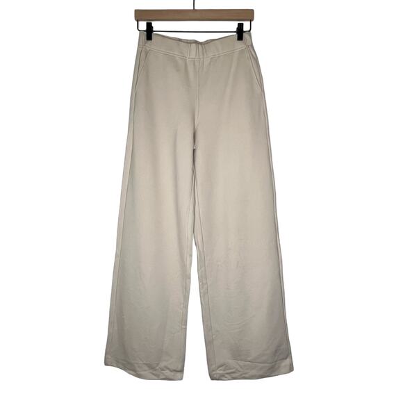 Madewell Beige Natural Ponte Wide-Leg Pants Small - Picture 2 of 6